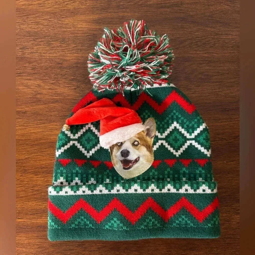 Christmas Corgi Beanie